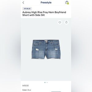 Aubrey Distressed Denim Short, Stitch Fix brand. High Rise. Boyfriend short